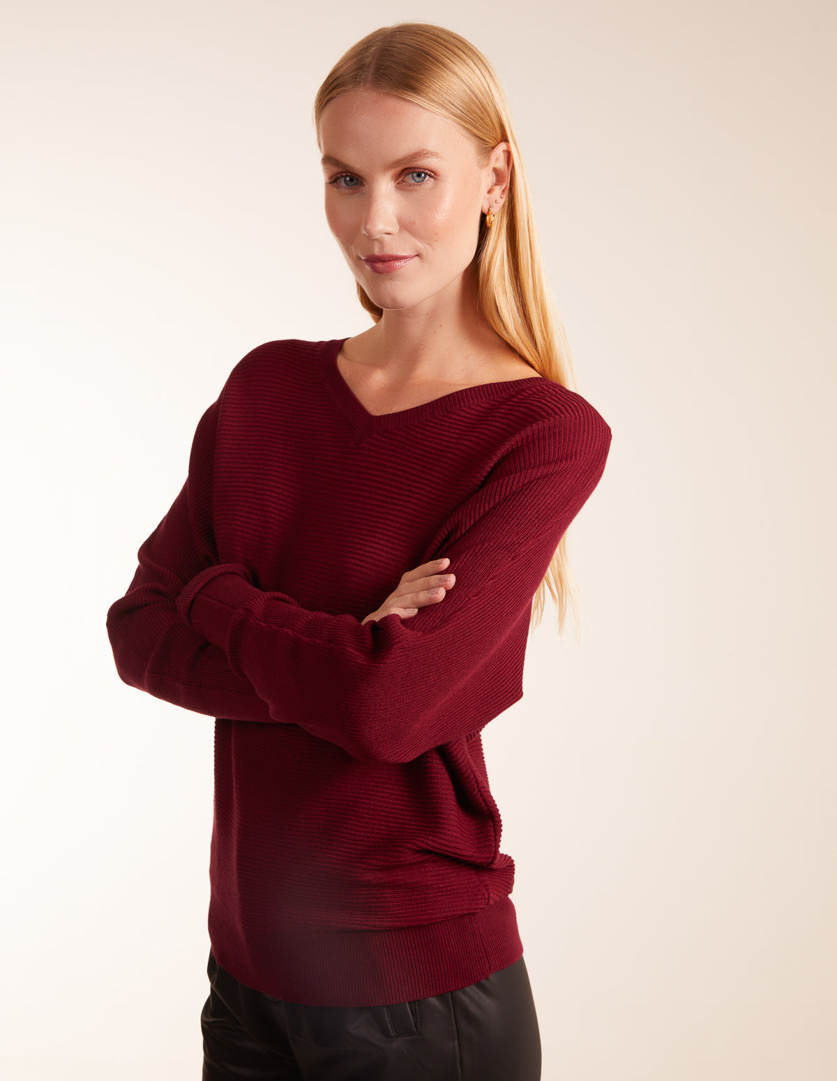 Jumper Rib V-Neck 