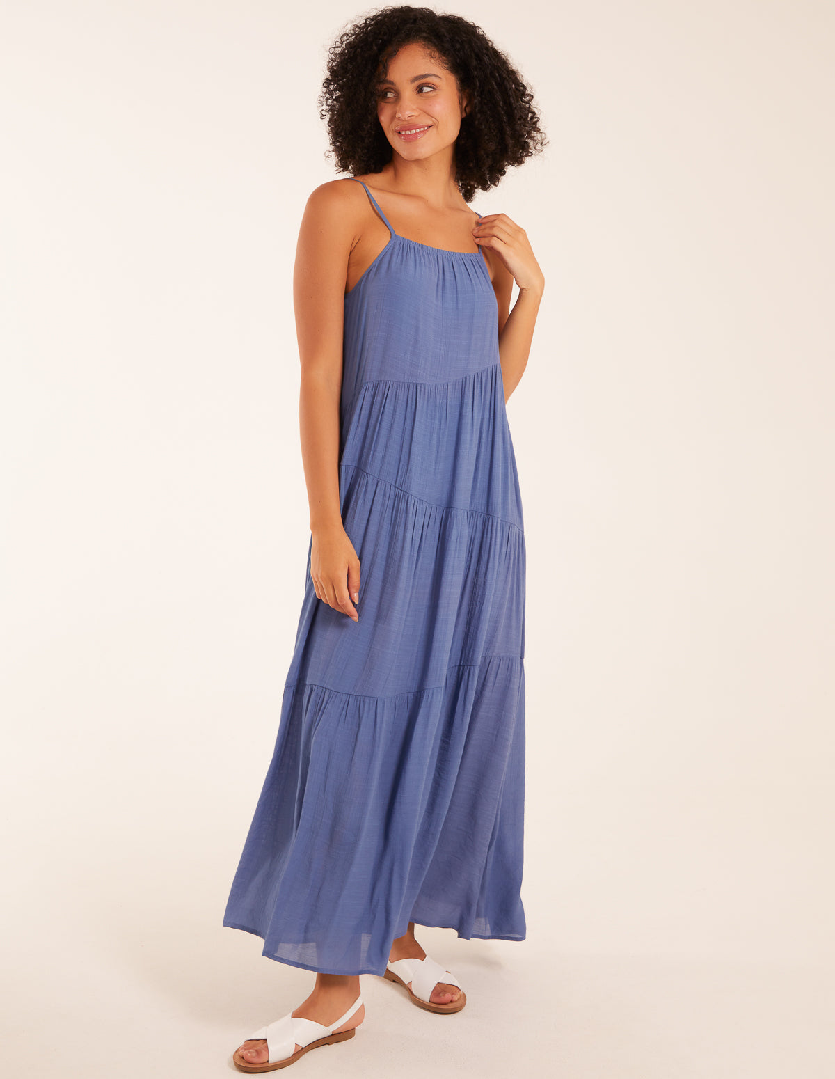 Drawstring Tier Maxi Dress 