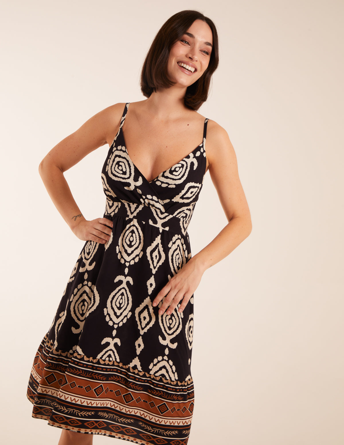 Crossover Aztec Border Dress 