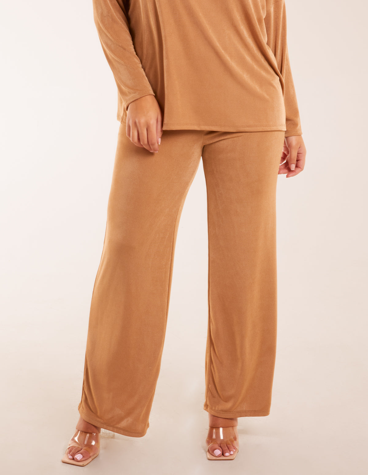 Acetate Trousers - ONE / Camel