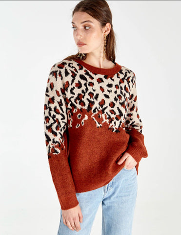 Selena Leopard Print Jumper