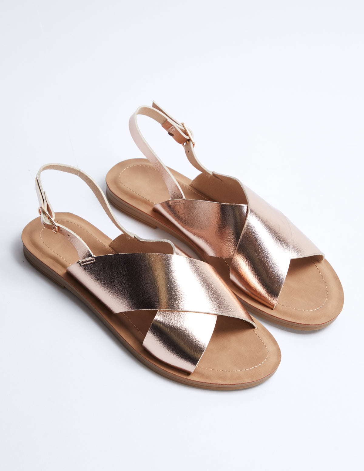 Crossover Strap Sandals - 7