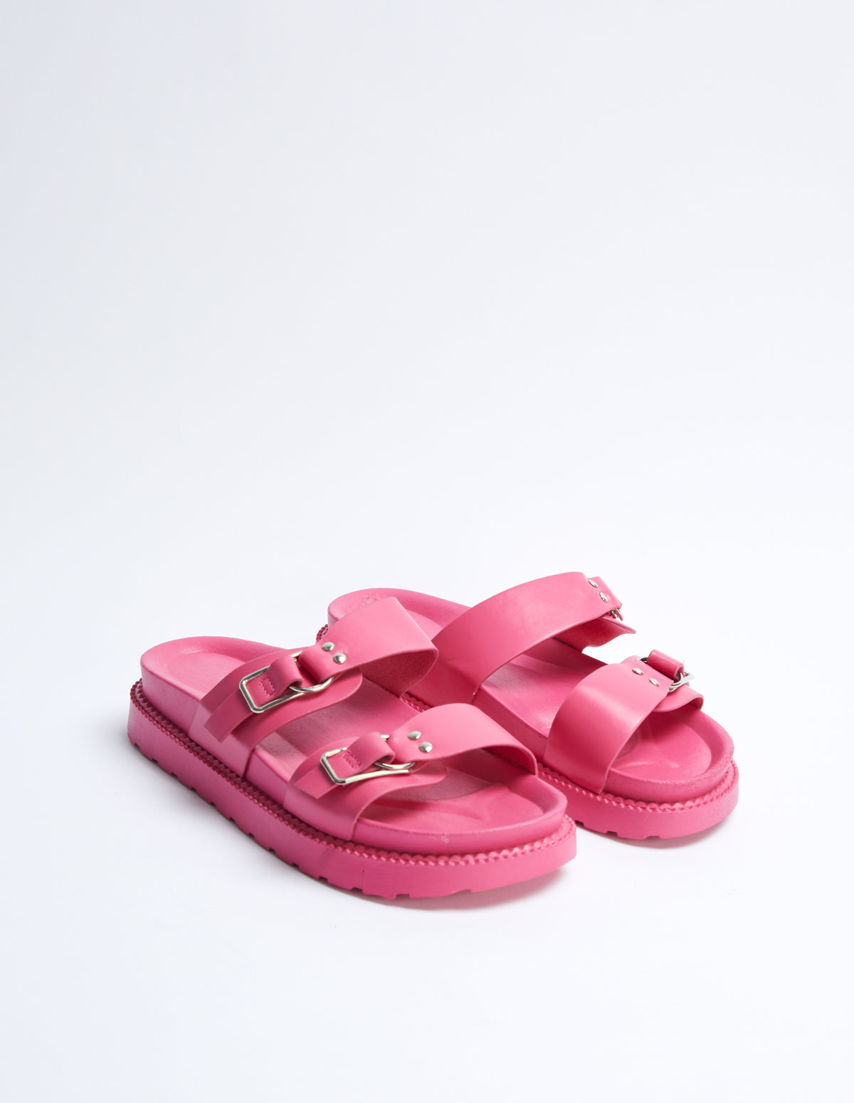 Two Strap Buckle Sandals - Apr