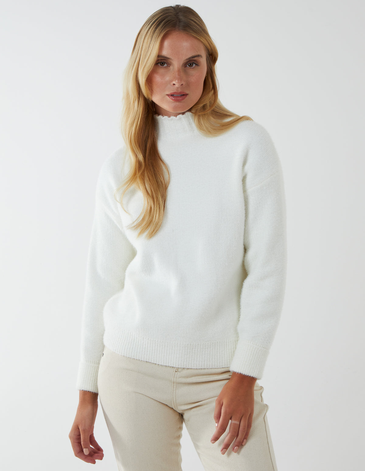 Oversized Roll Neck Jumper - S