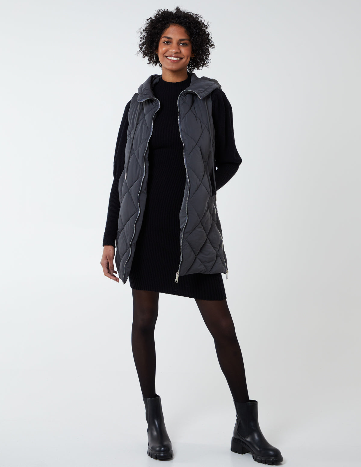 MAISY - Hoody Sleeveless Puff Jacket 