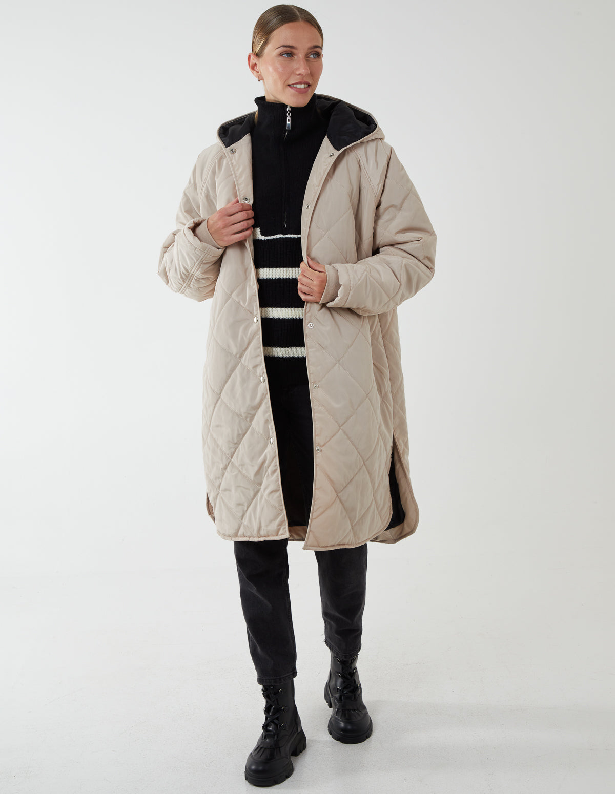 Diamond Quilted Coat 