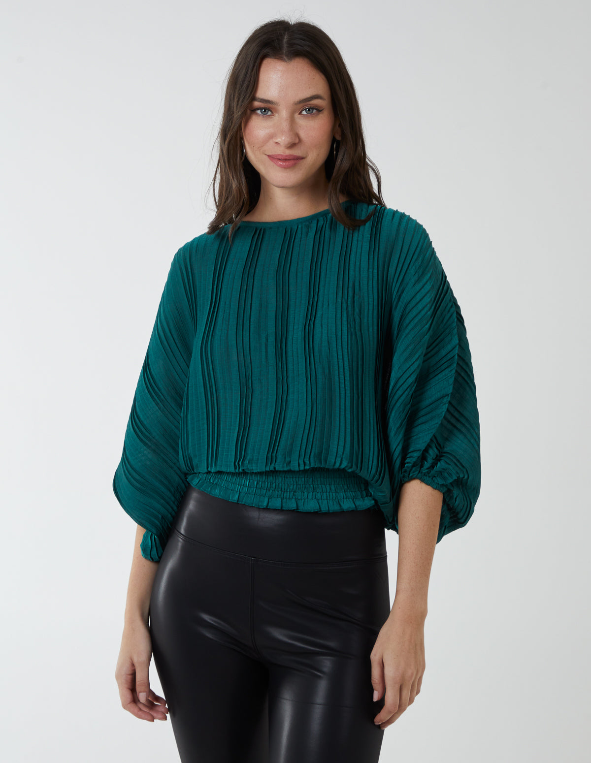 Oversized Batwing Top - S/M / Bottle Green (BLUE VANILLA)