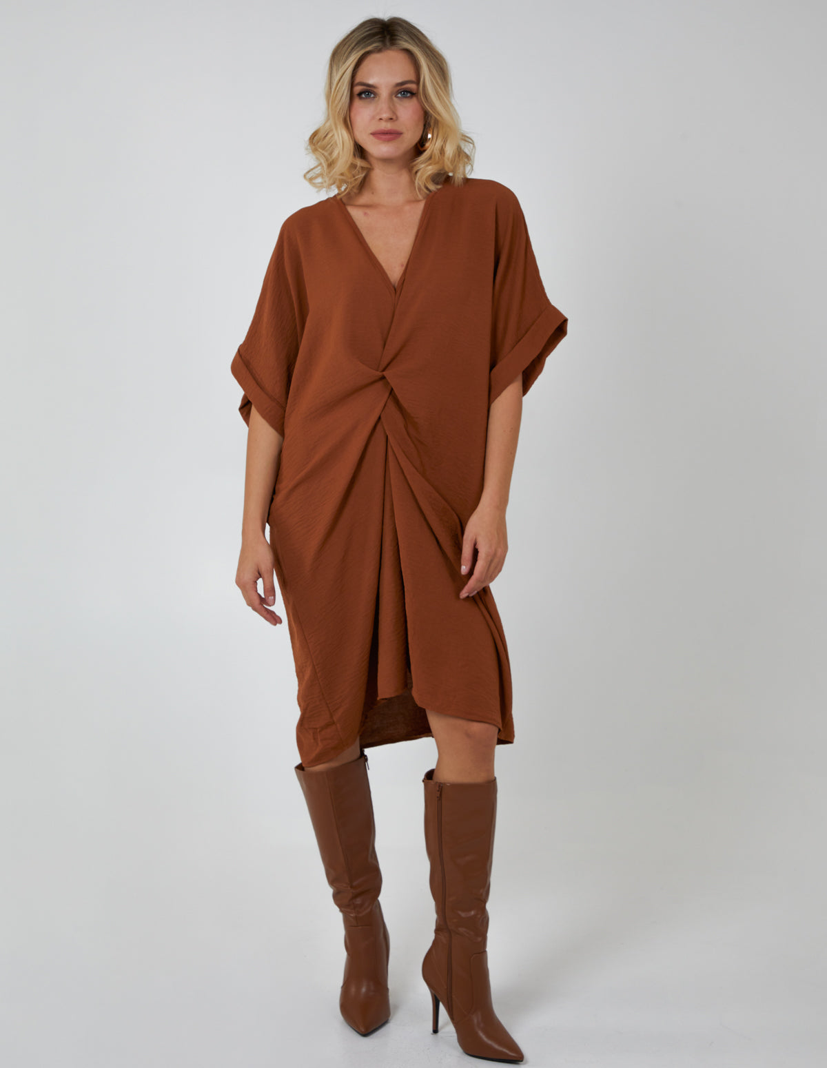 Twist Front Tunic Dress 