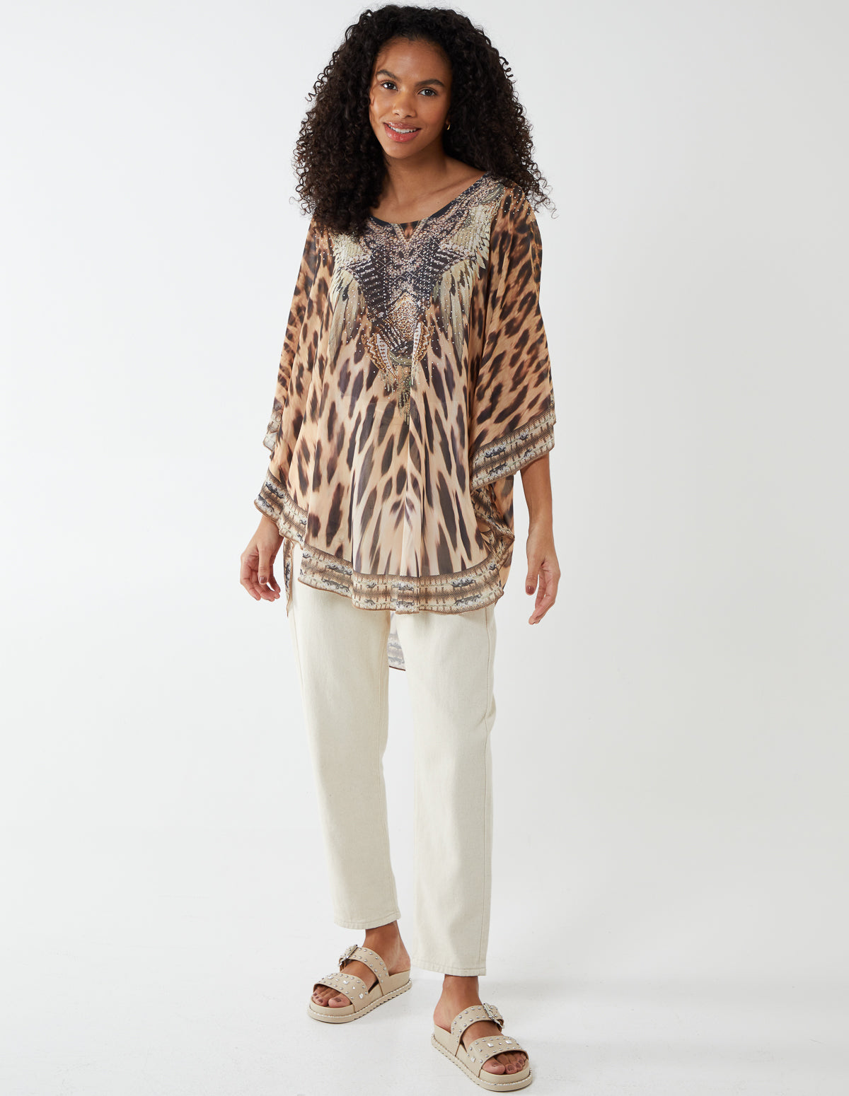 BETTY - Leopard Print Kaftan - ONE / MULTI