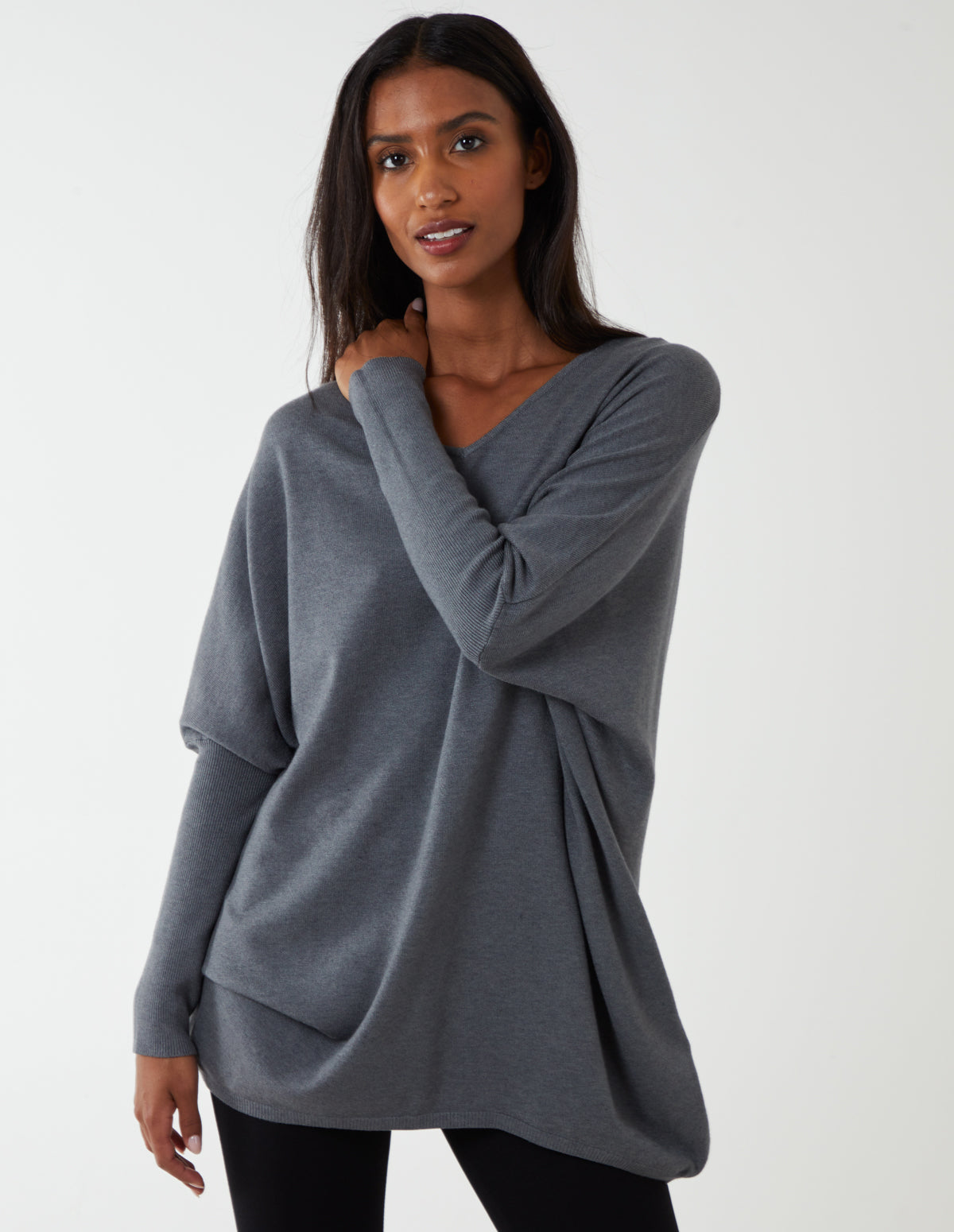 Plain V Neck Jumper 