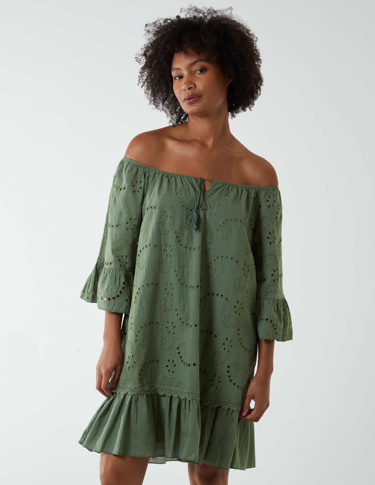 Broderie Tunic Smock Dress 