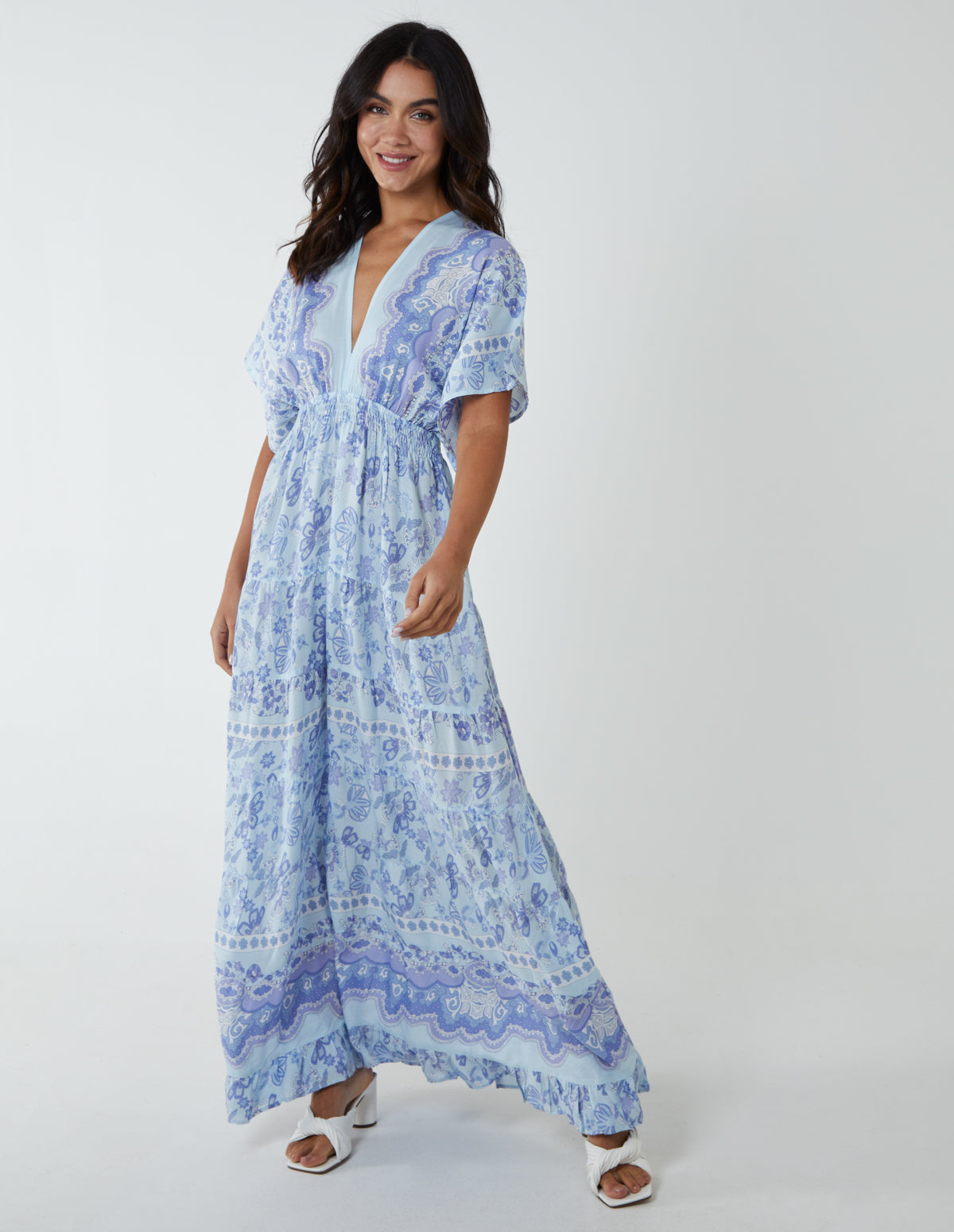 Tiered Hem Maxi Dress 