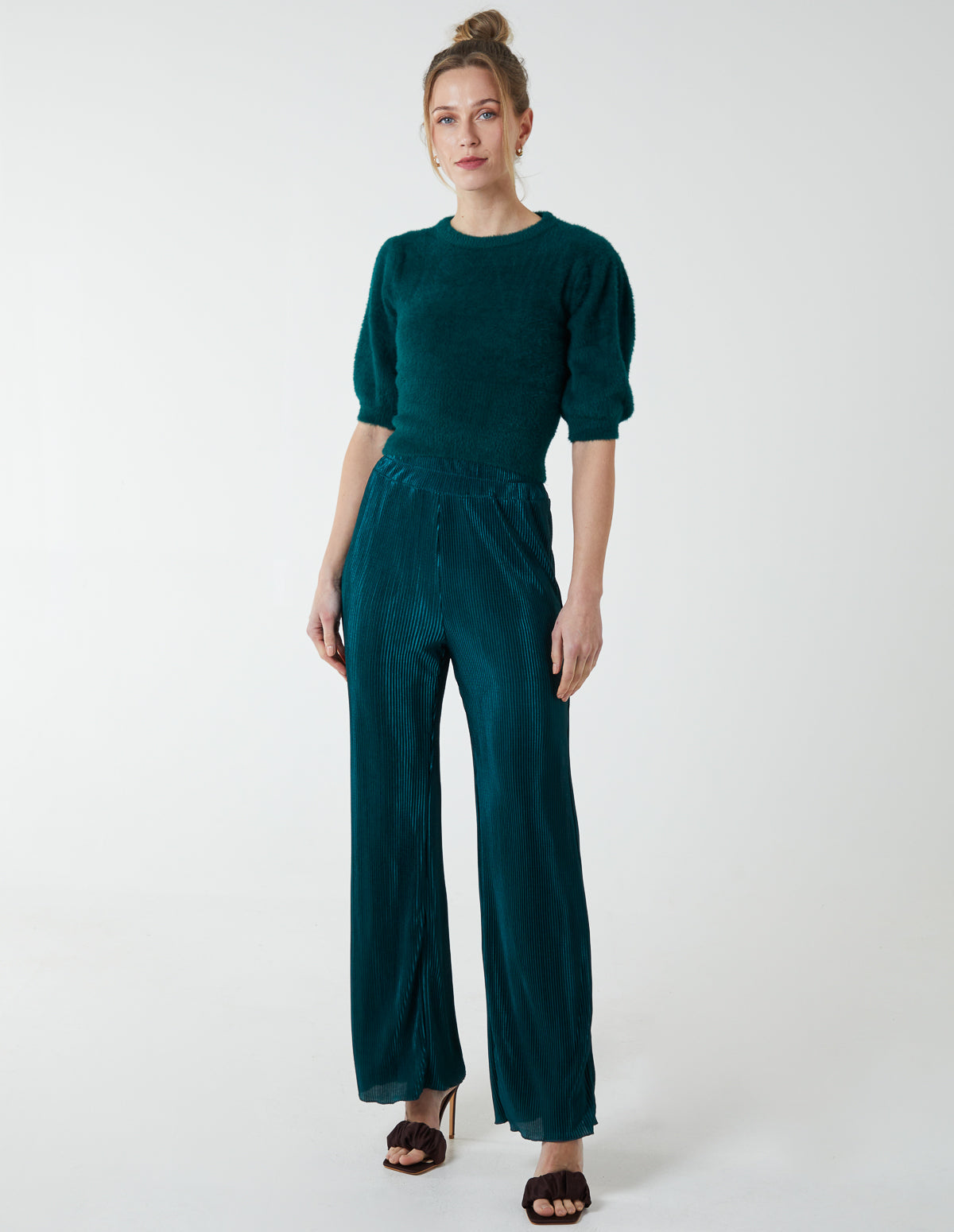 Pleat Trouser - M/L / Bottle Green