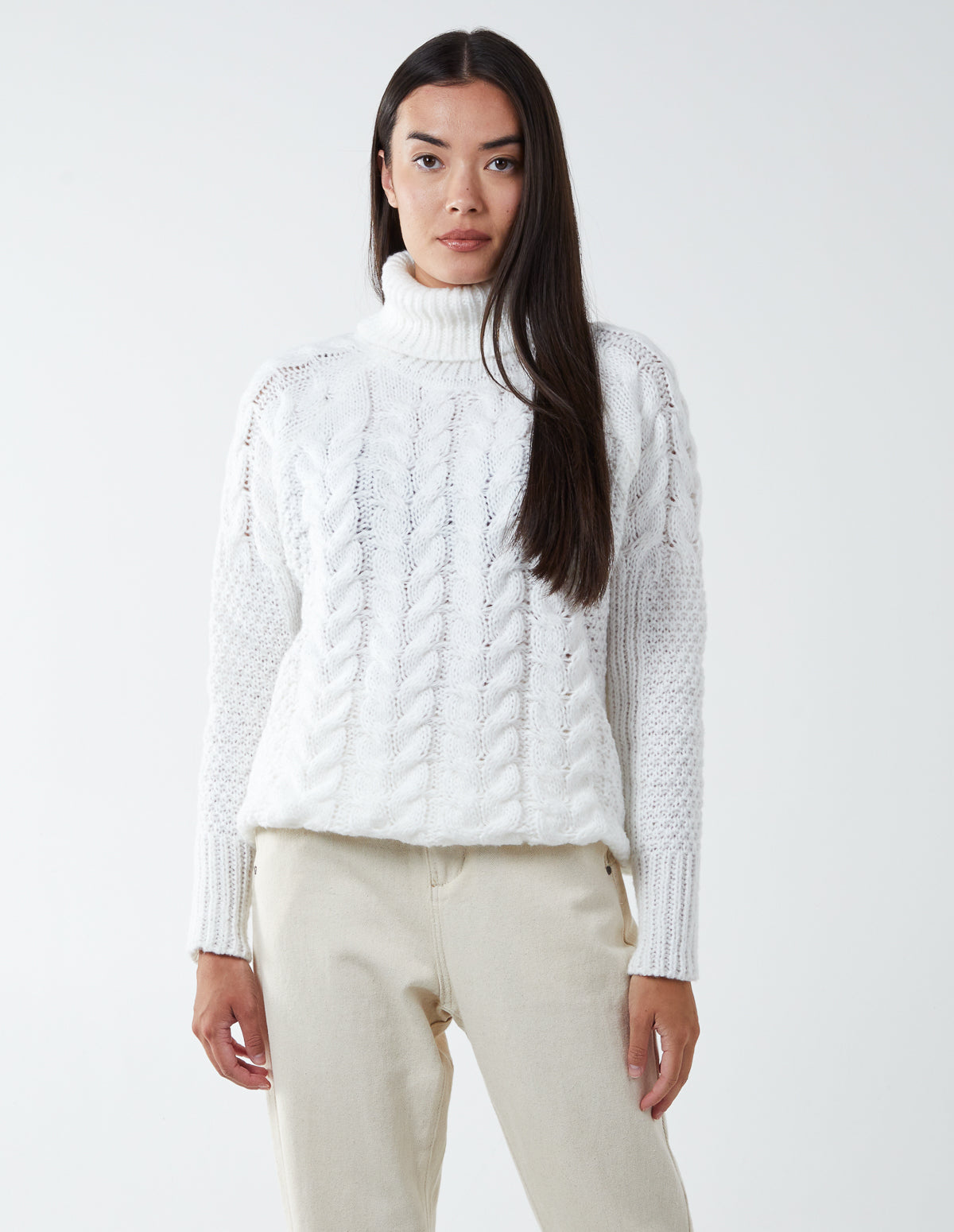 Roll Neck Cable Jumper 