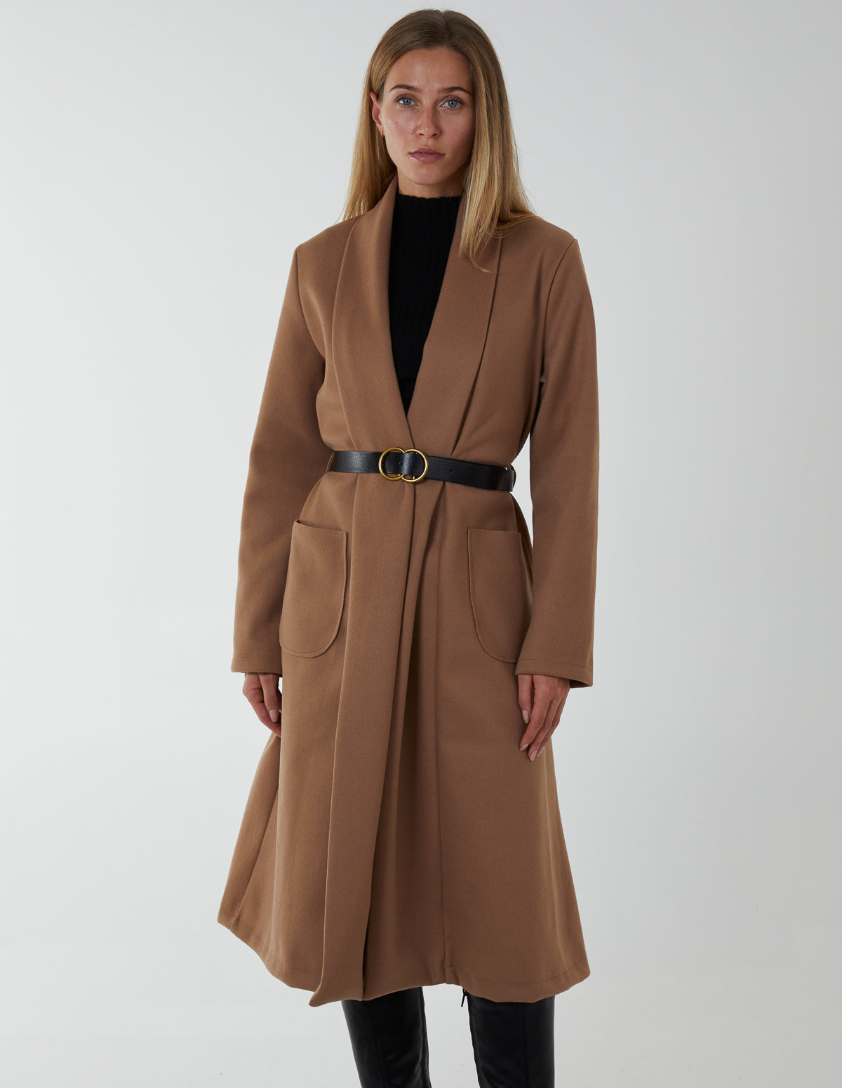 Wrap Belted Coat 