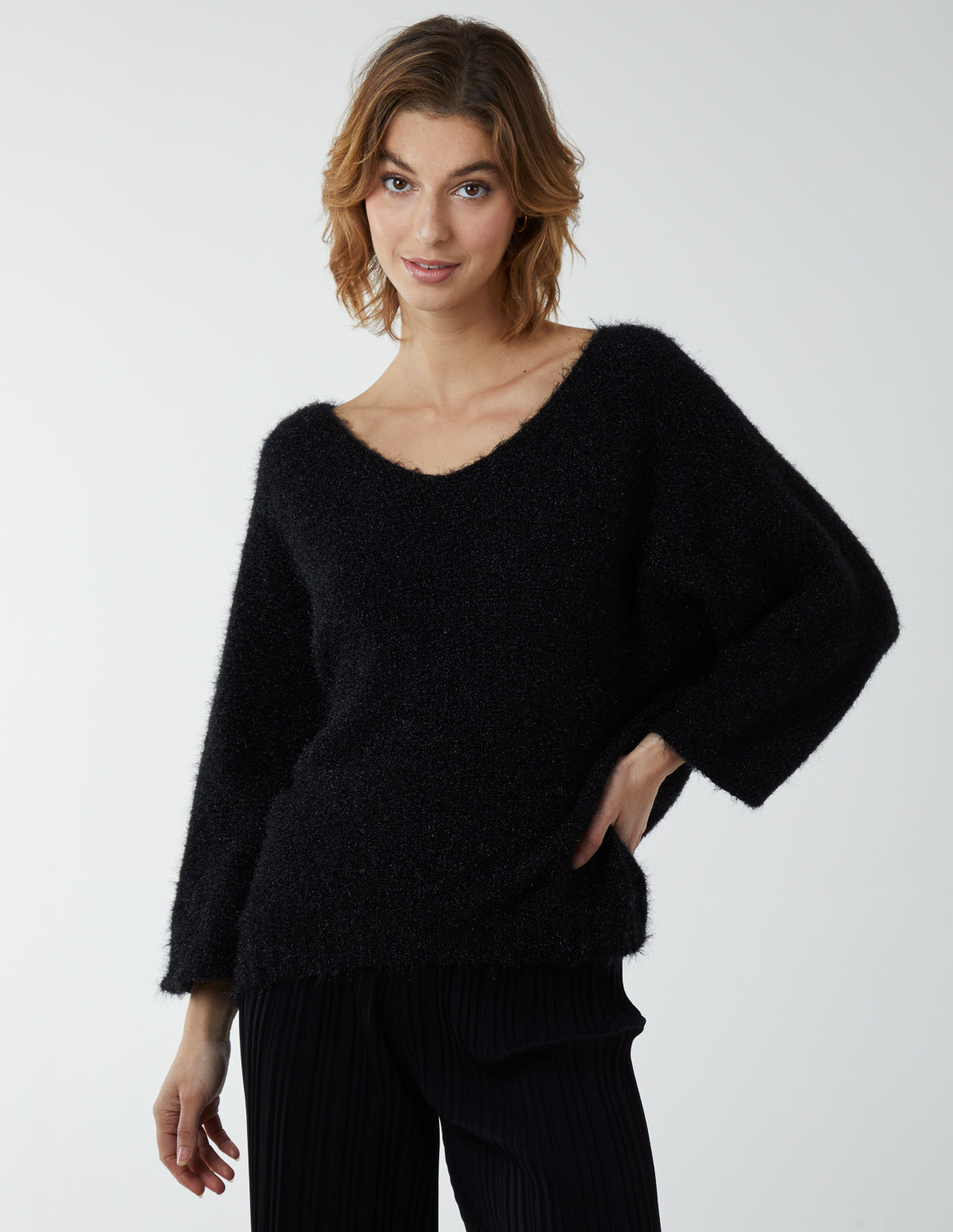 V Neck Seam Detail Jumper 