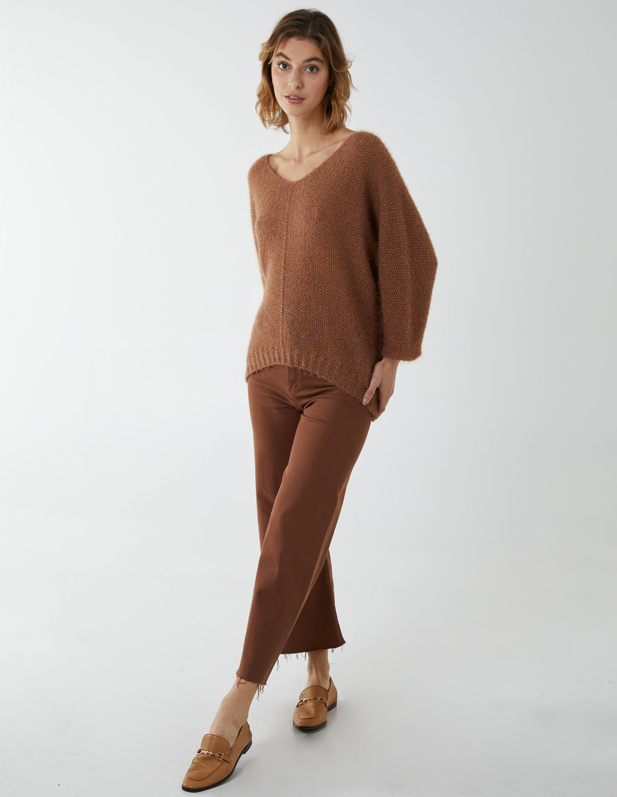 V Neck Seam Detail Jumper 