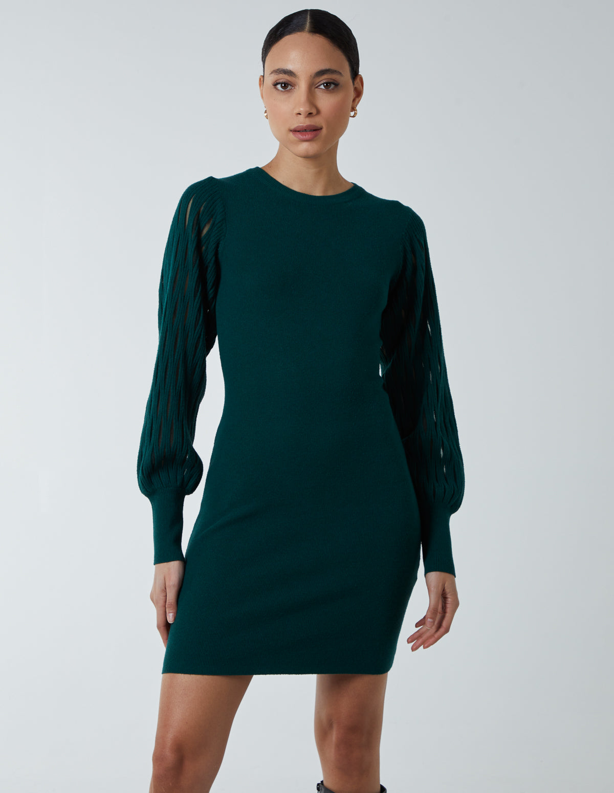 Cut Out Sleeve Bodycon Dress 