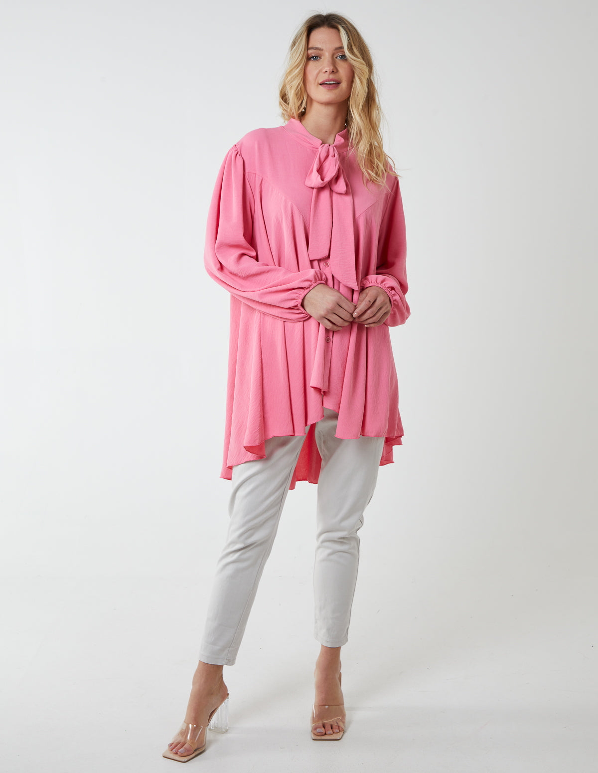 A Line Hi Low Tunic Blouse 