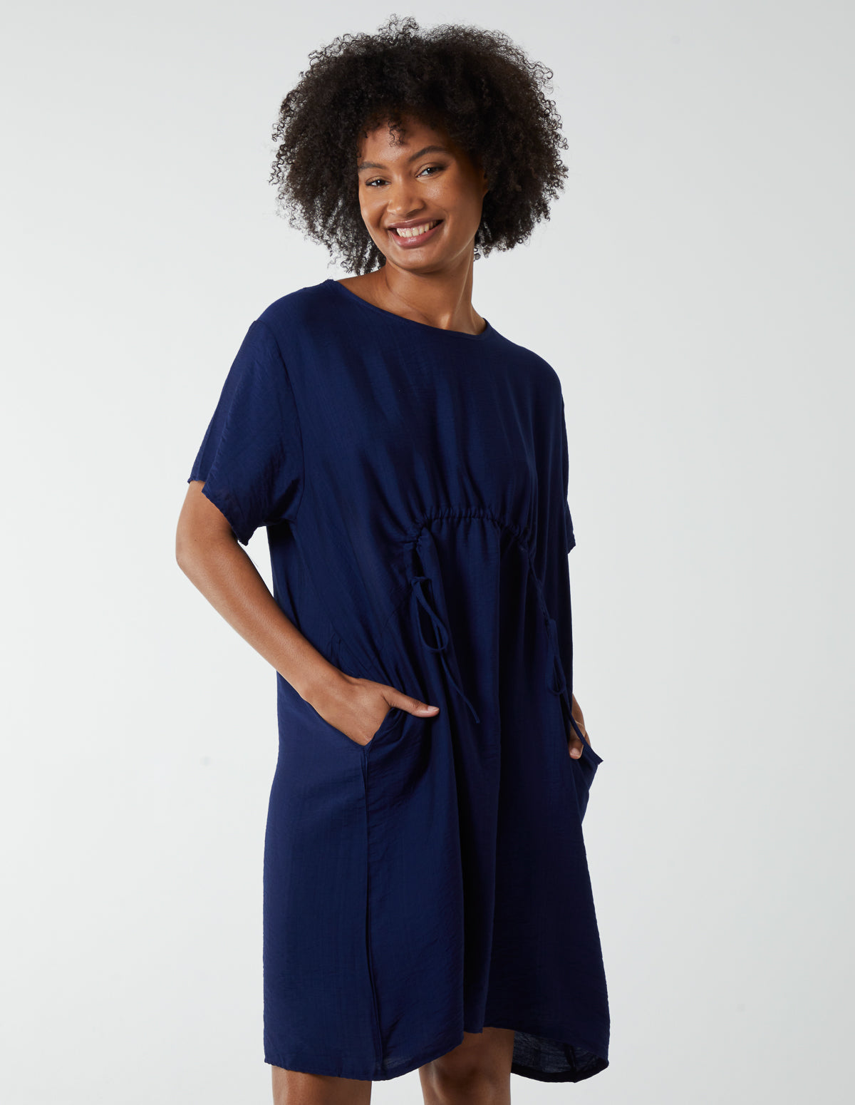 Cocoon Dress With Side Pockets 