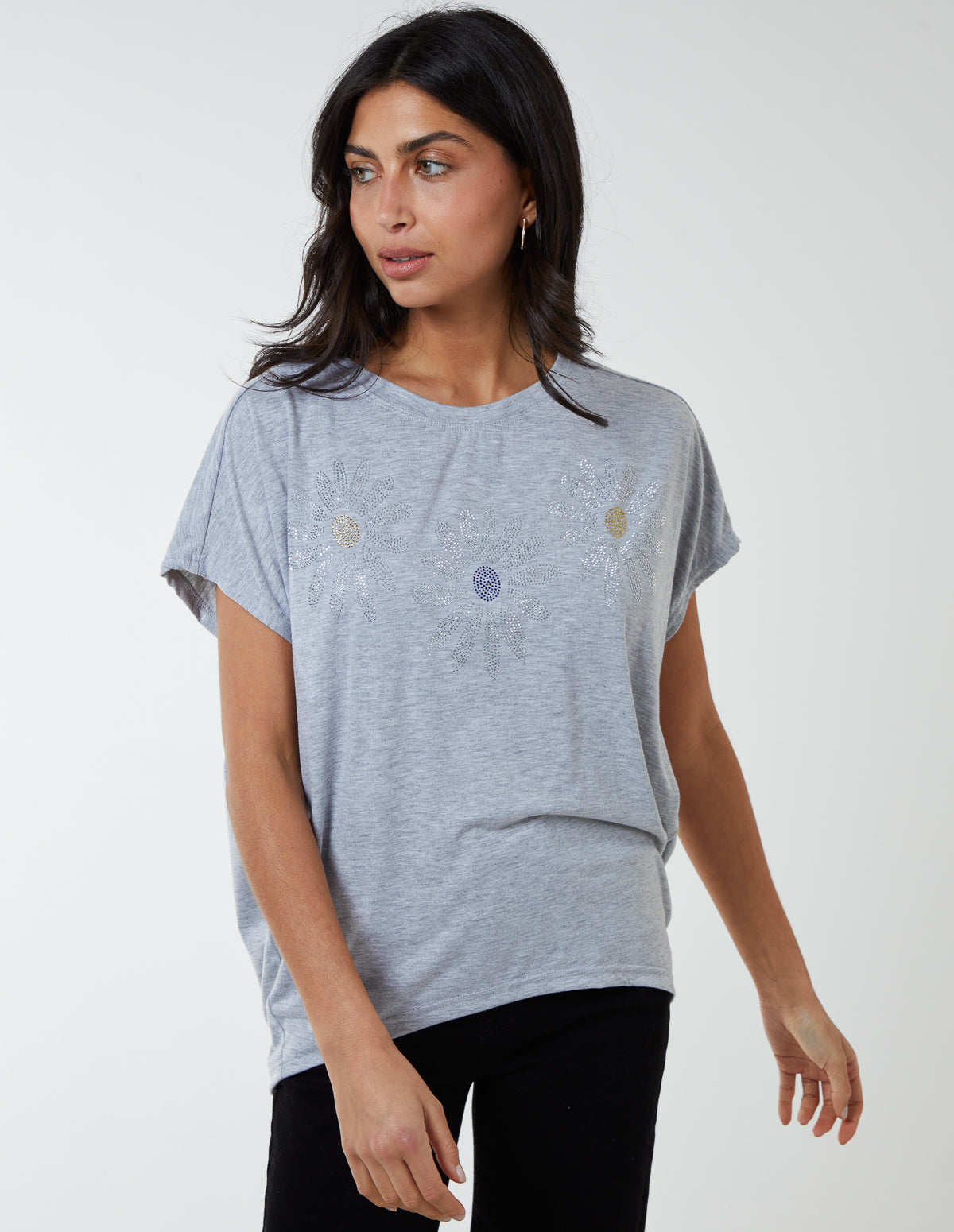 Multi Hotfix Daisy Tee 