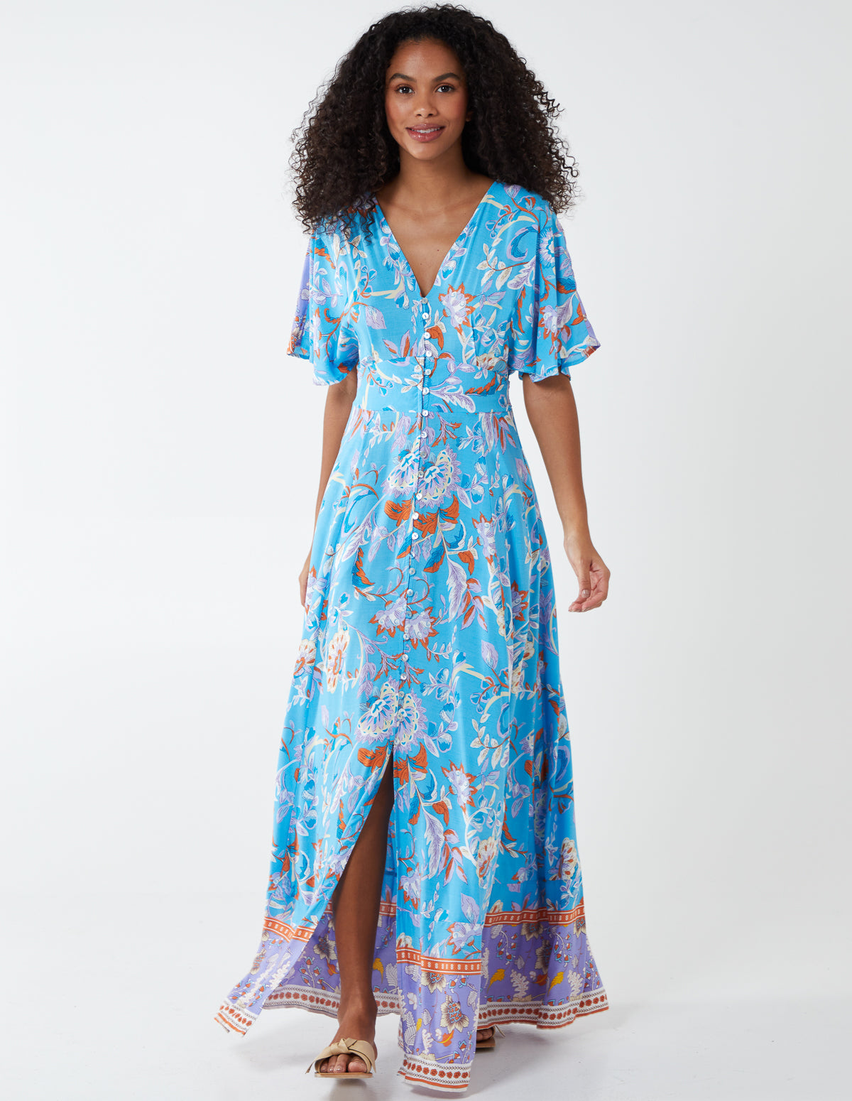 KAYLA - Button Through Maxi Dress 