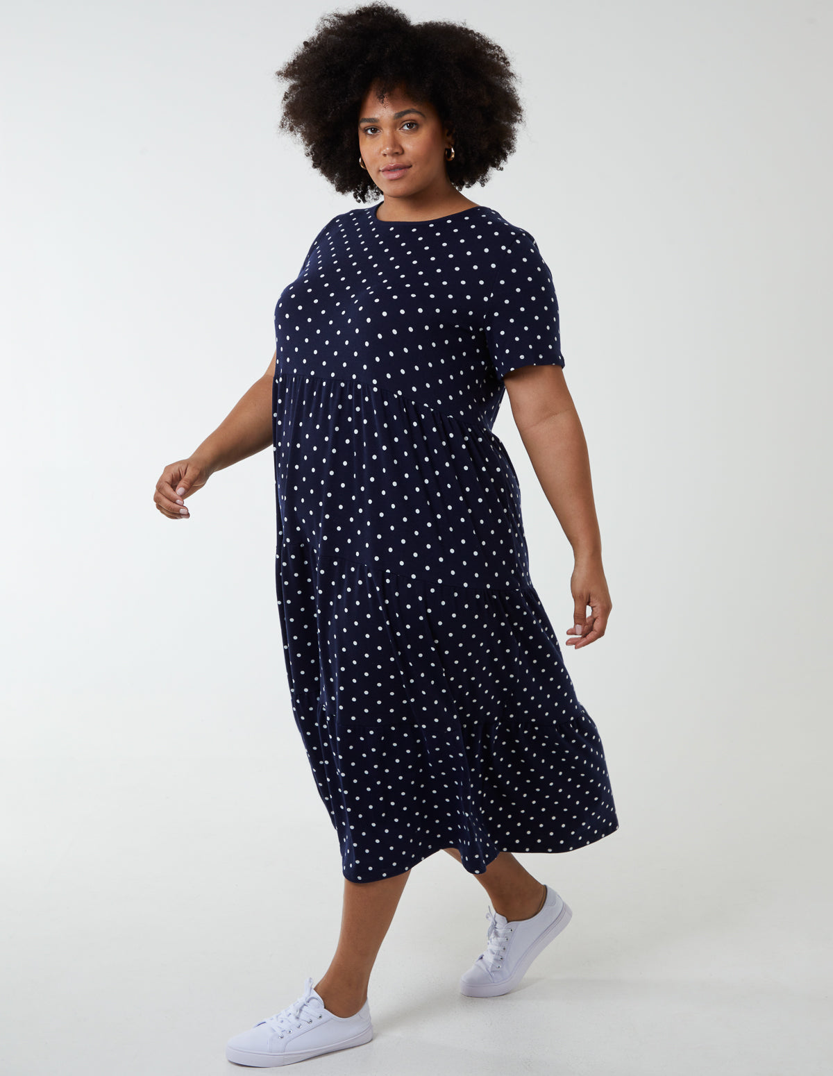 Curve Tiered Smock Dress 