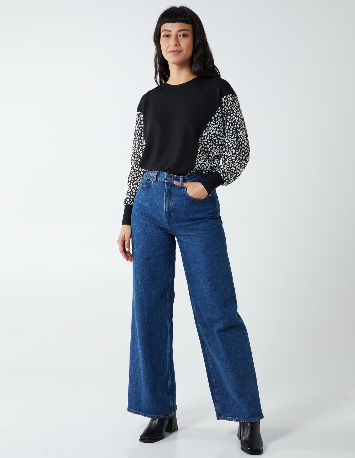 SELINA - Appaloosa Spot Batwing Oversized Top 