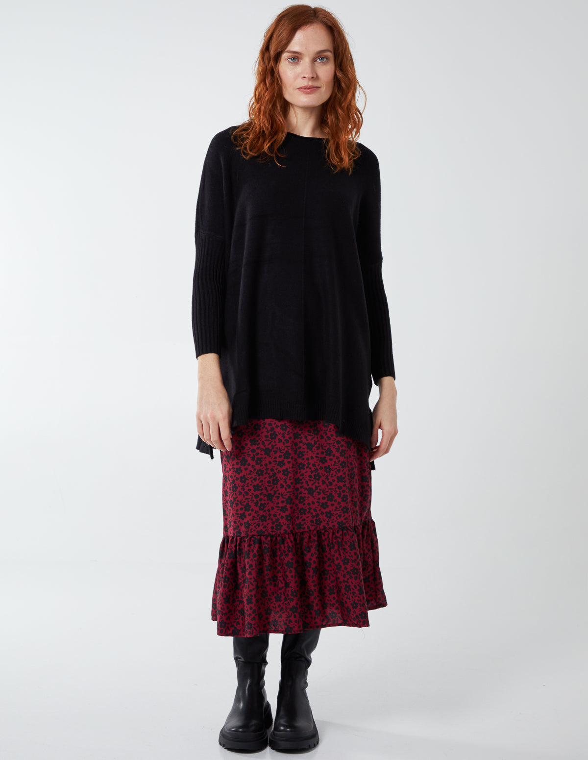 LIVY - Reverse Seam Oversized Jumper - ONE / BLACK