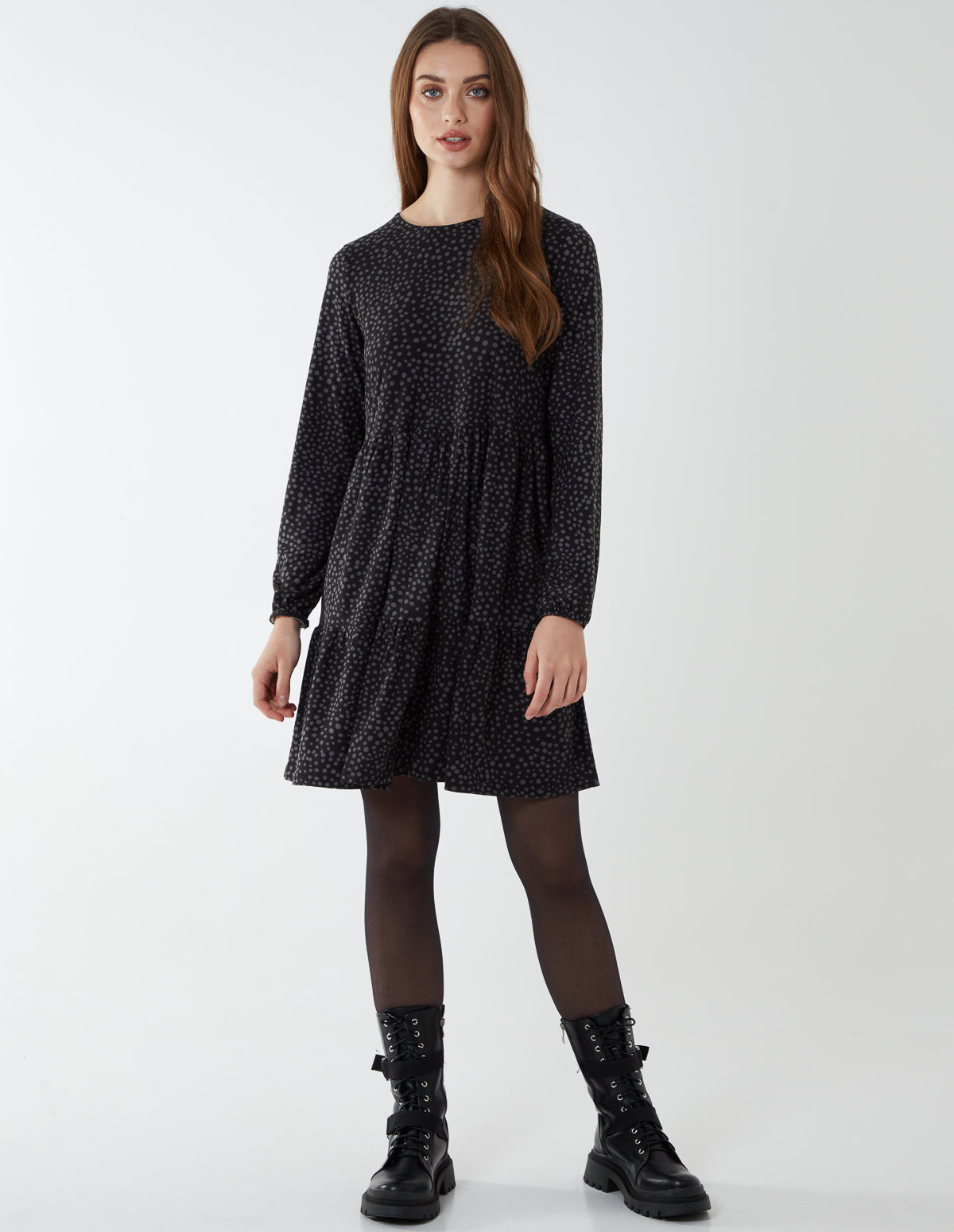 ELISA - Abstract Spot Smock Dress 