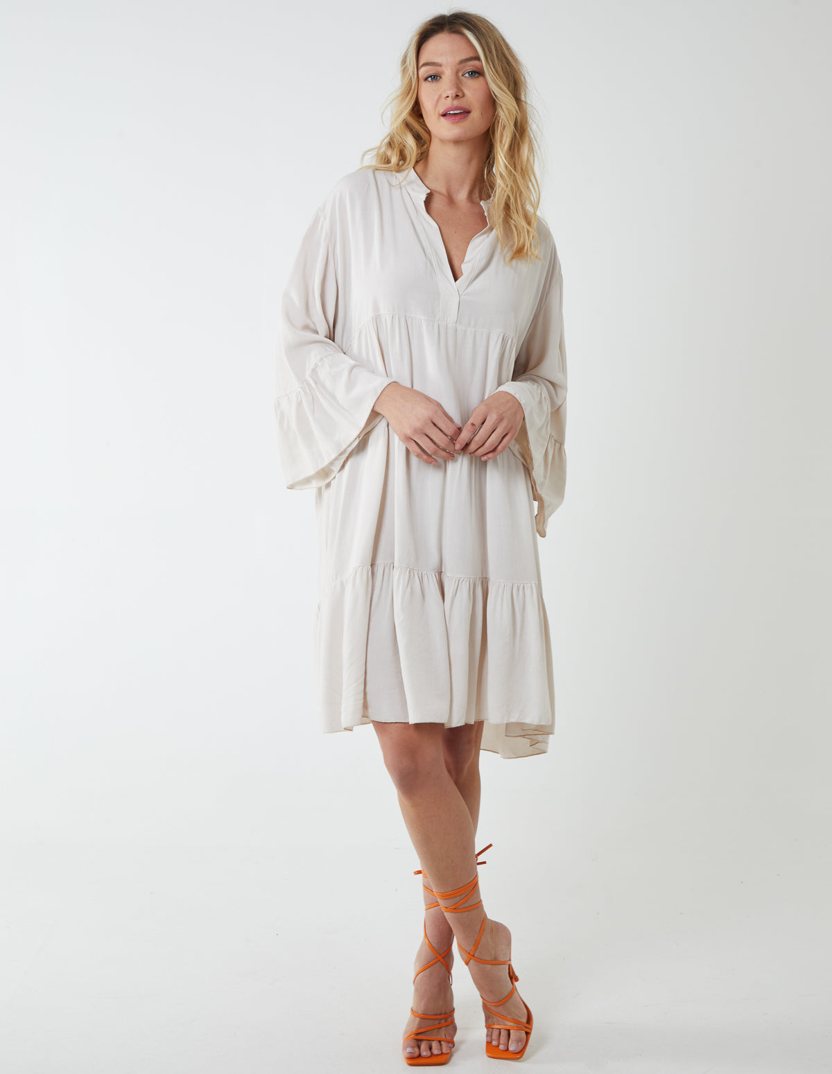 Long Sleeve Over Sized Tunic Dress 