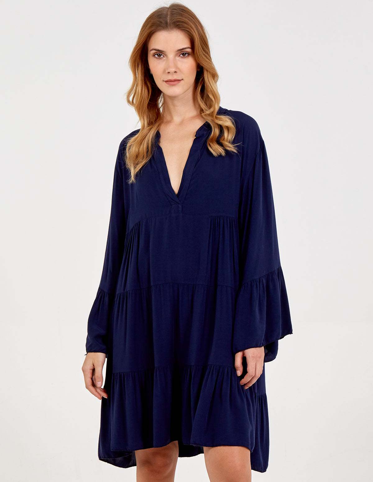 LIBBY - Long Sleeve Over Sized Tunic Dress 