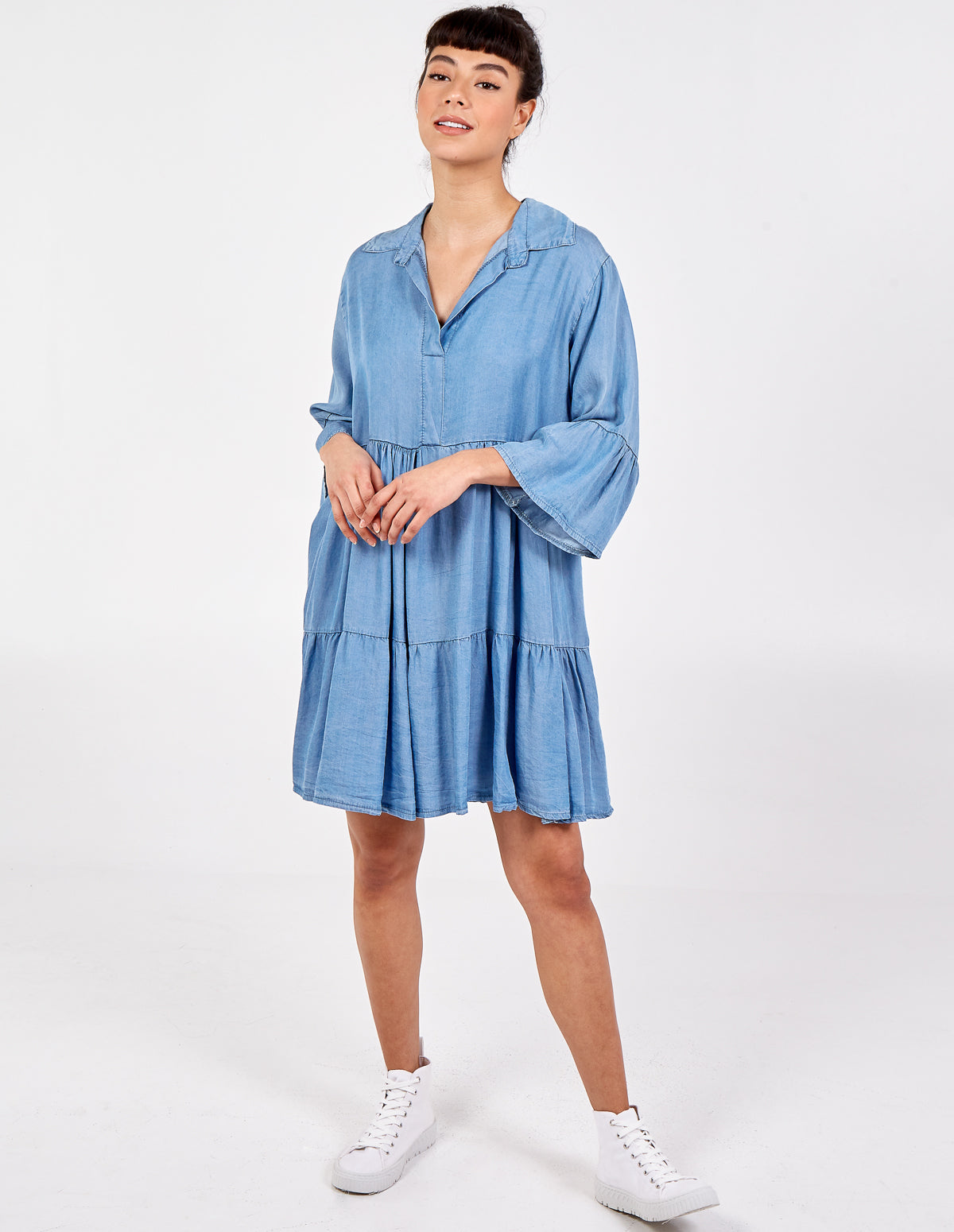 TRINITY - Light Denim Tunic Dress 