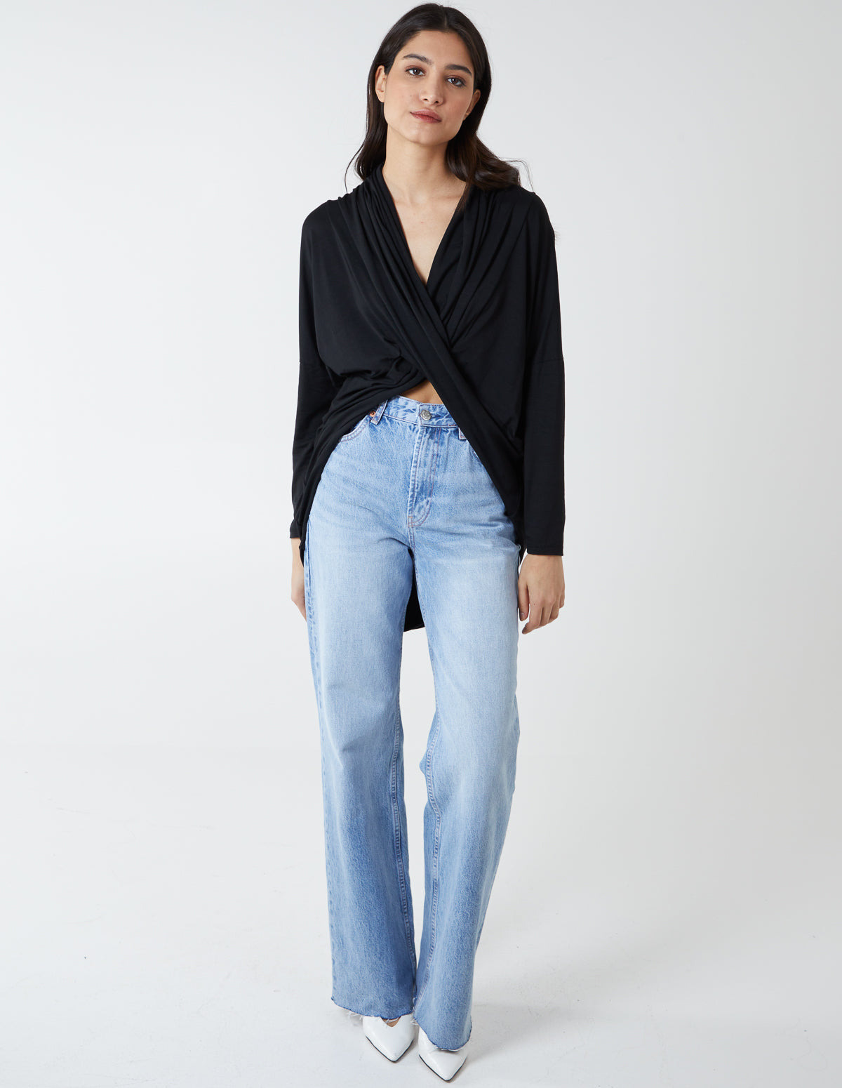 Asymmetric Drape Front Top 