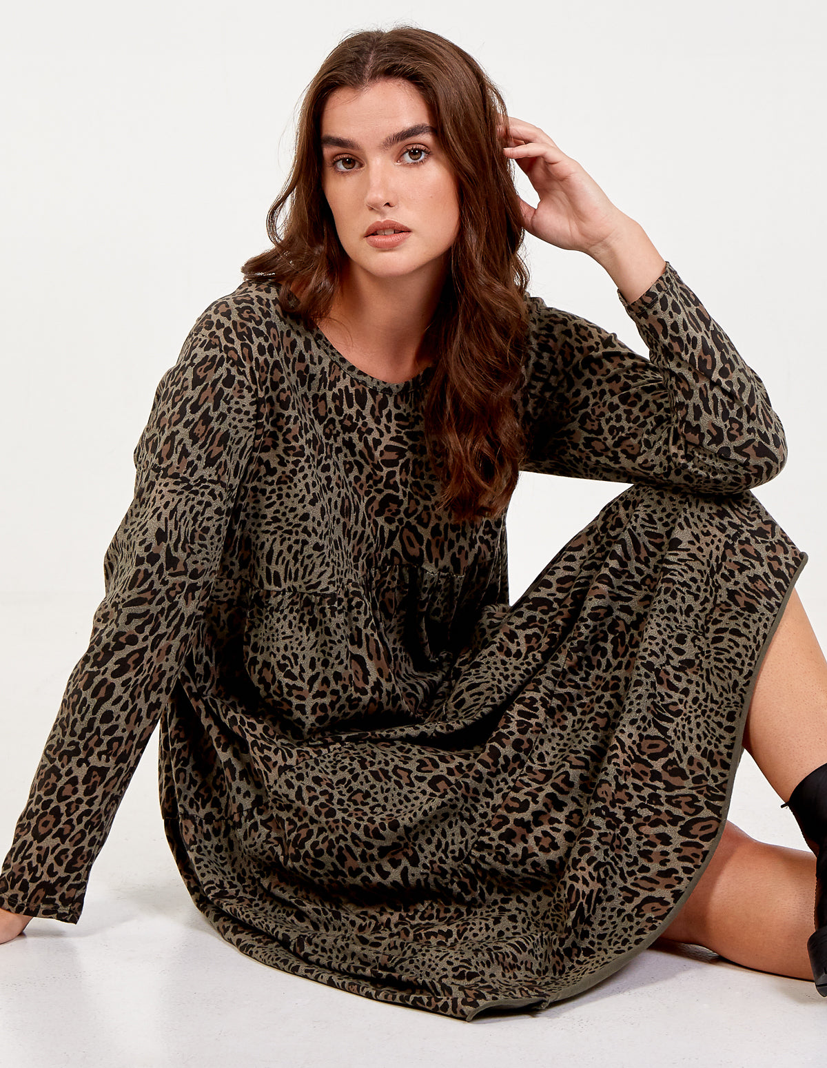 GIORGIA - Tiered Oversized Tunic Dress 