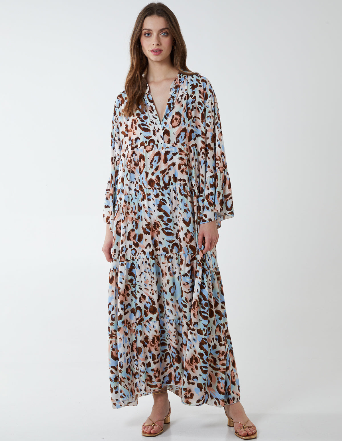 Leopard Tiered Maxi Dress 