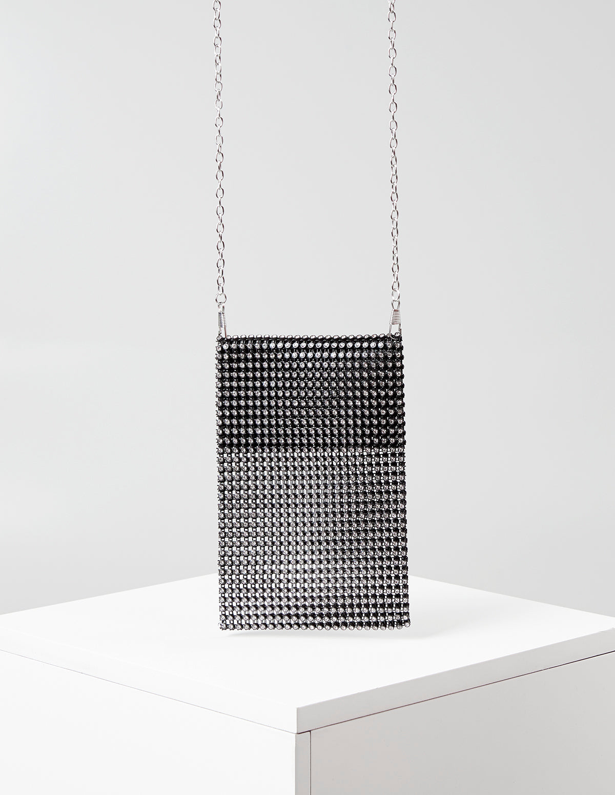 Diamante Mesh Chain Pocket Bag 