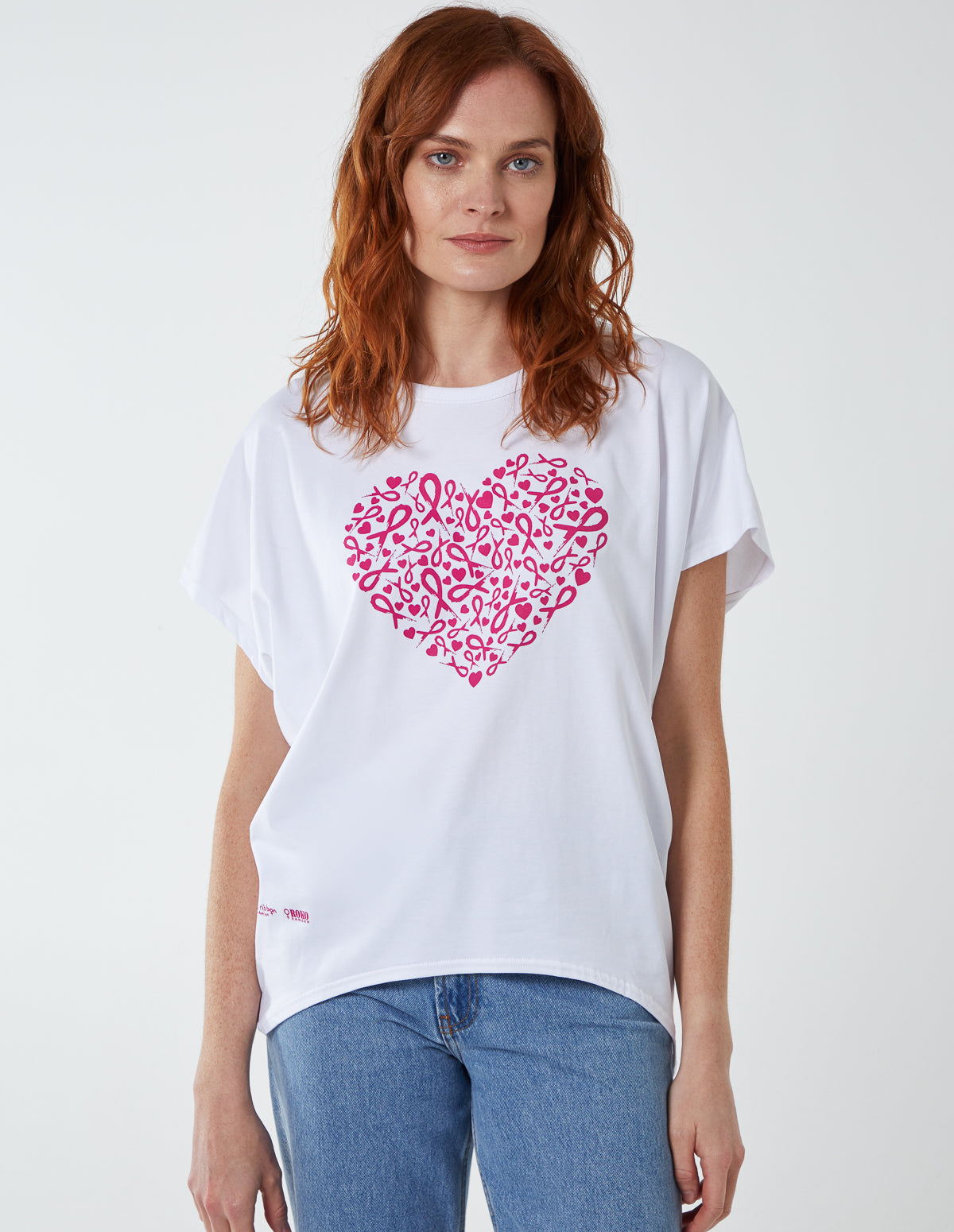 JESSY - Hearts High Low Oversized T-Shirt - S