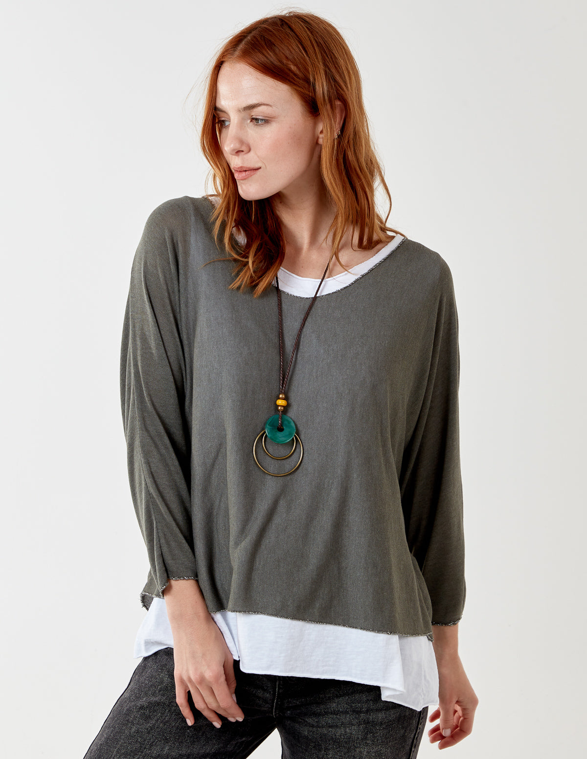 DOTTIE - 3in1 Batwing Top - S