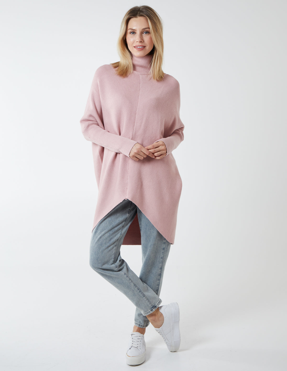 TESS - High Low Turtle Neck Jumper 