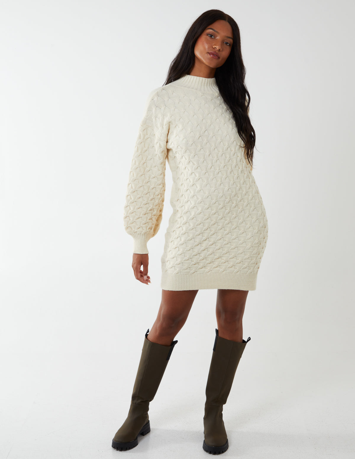 Chunky Knit Jumper Dress 