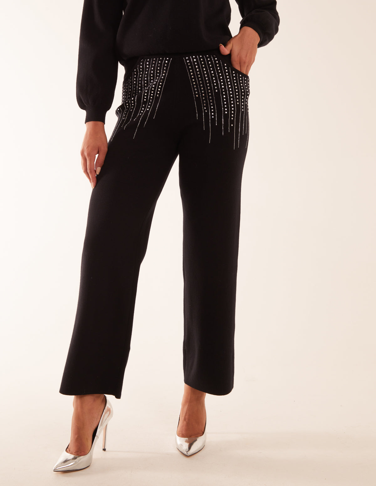 Diamante Knitted Set Trouser 