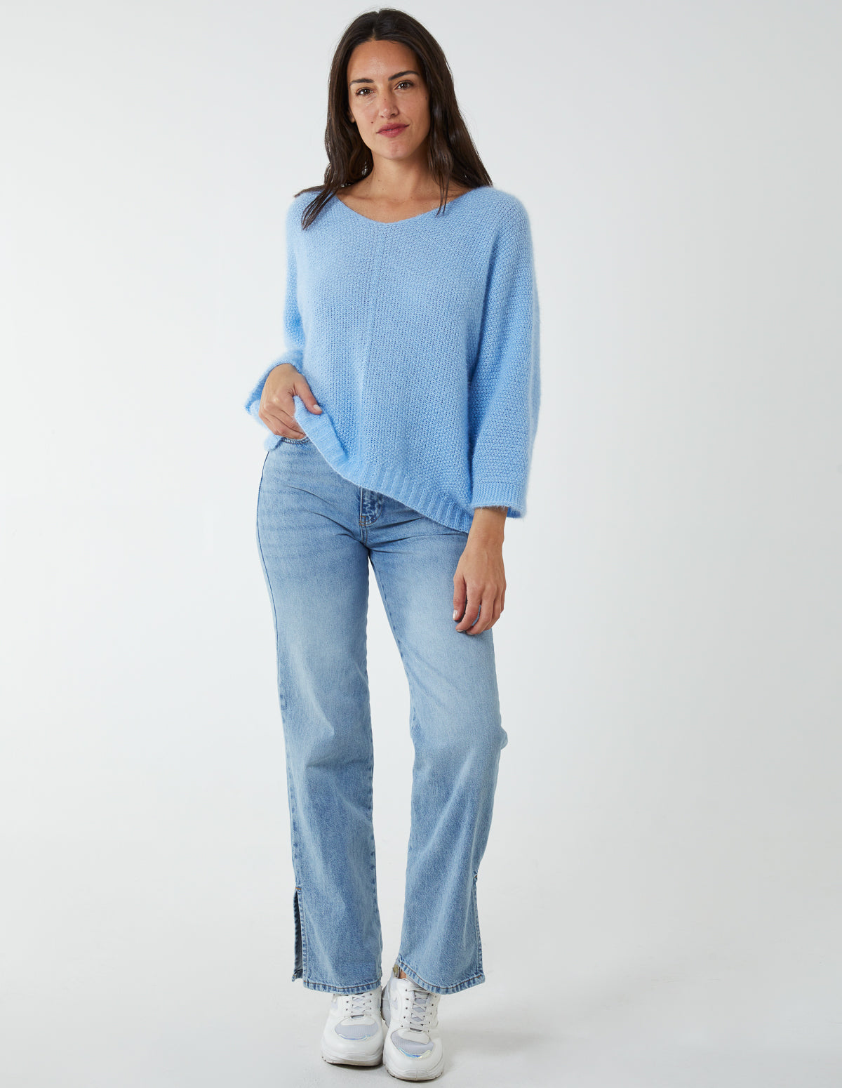 V Neck Seam Detail Jumper 