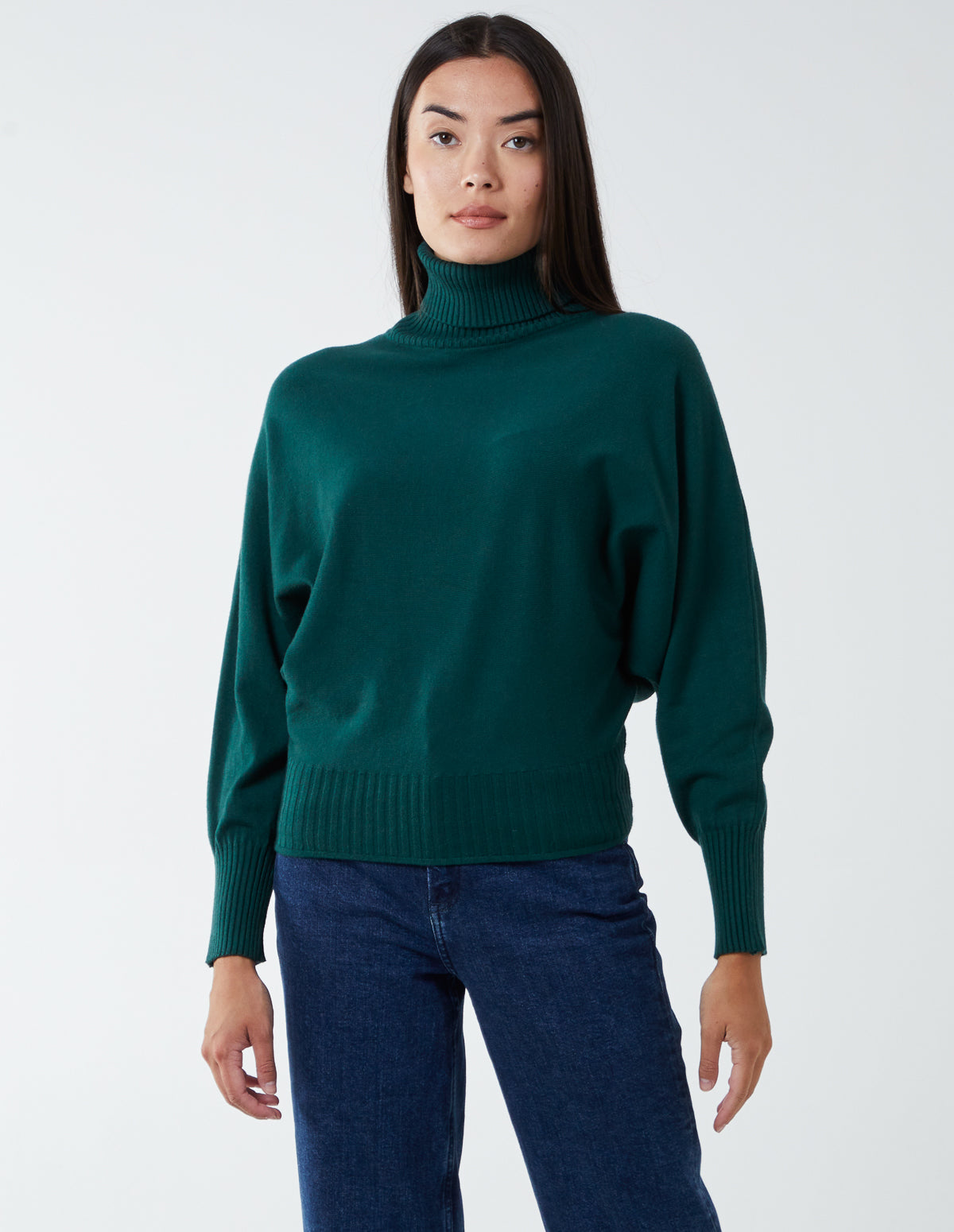 Roll Neck Batwing Jumper 