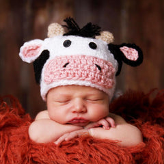 Baby Cow Knit Hat