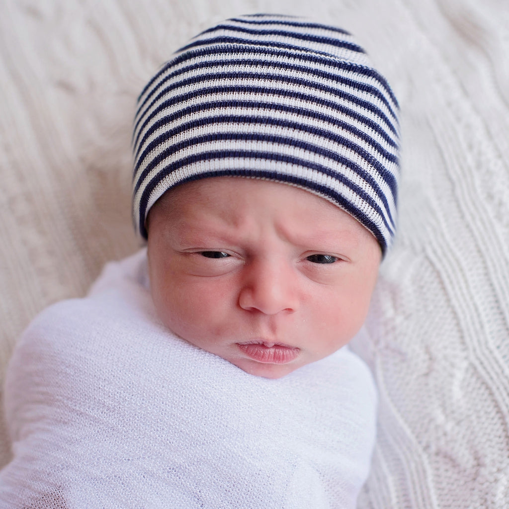 navy blue baby hat