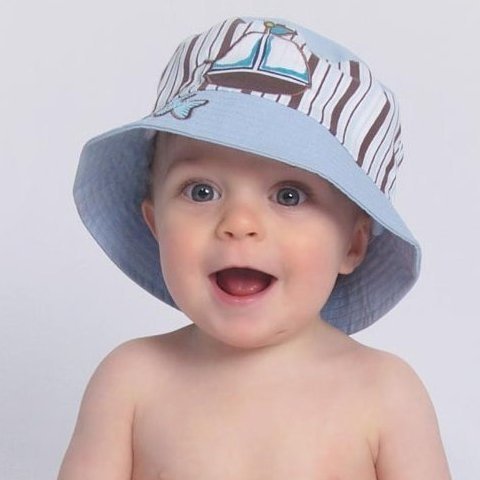 Baby Blue Sail Boat Baby Sun Hat