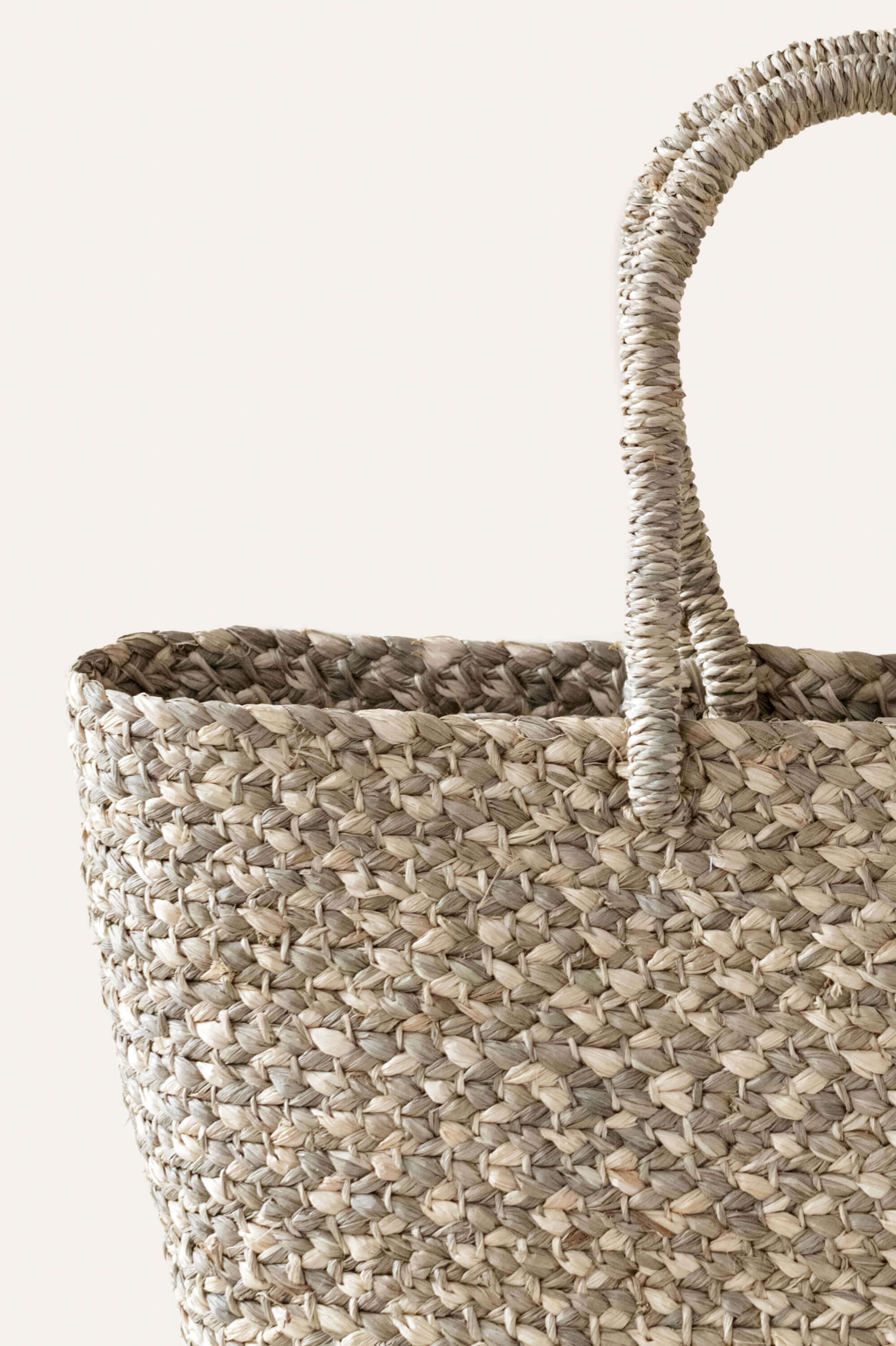 Braided Raffia Tote Sage and Natural