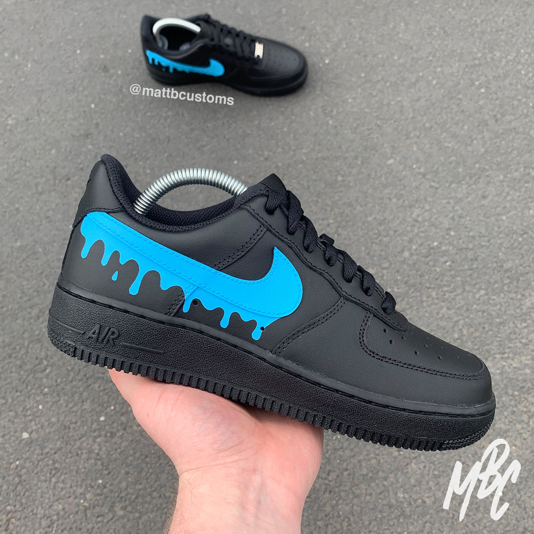 black air force 1 with blue tick