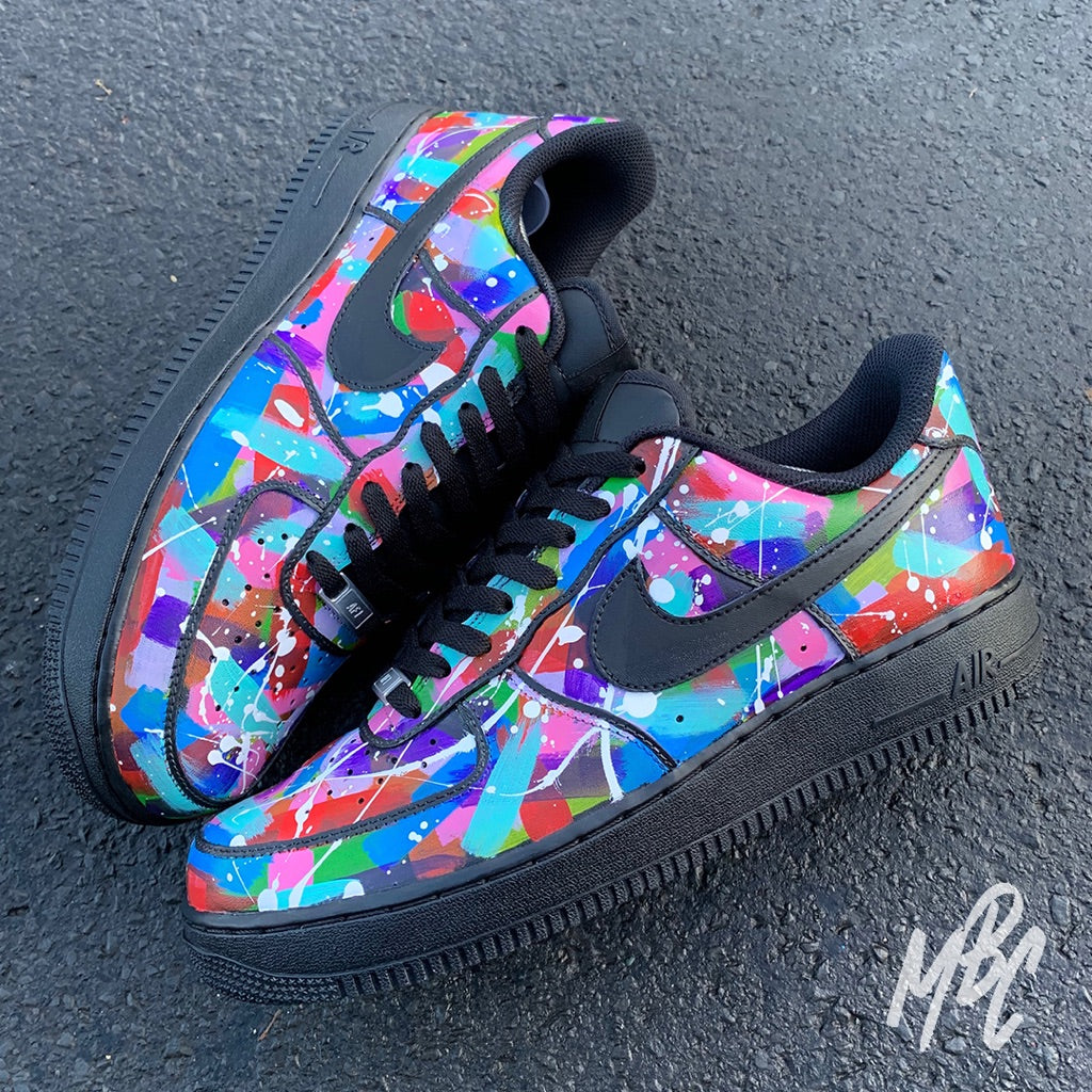 painted black air force ones